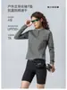 Camiseta de Senderismo de Secado Rápido para Mujer IZEXX, Sudadera Deportiva de Color Sólido con Media Cremallera para Otoño, Camiseta de Manga Larga Holgada con Cuello Alto para Montañismo