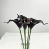 Mini flor de cala artificial de PU, tacto realista, flor artificial para decoración de sala de estar en casa, accesorios para fotografía de bodas, flor artificial decorativa