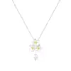 Colar de Prata de Lei S925 com Flor de Jasmim Estilo Chinês Novo e Pérola de Água Doce para Mulheres, Estilo de Luxo Leve, Corrente Elegante para Clavícula, Corrente para Suéter Outono e Inverno
