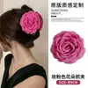 Presilha de Cabelo Flor Rosa Acessório de Cabelo Floral para a Parte de Trás da Cabeça, Presilha de Tubarão Grampo de Cabelo, Ornamento de Cabelo para Mulheres, Acetato com Acabamento de Alta Qualidade