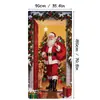 Cortina Decorativa de Porta de Natal Cortina Pendurada Tema de Natal Decoração de Feriado para Casa Loja Cortina de Porta Estampada com Padrão Vermelho e Verde Transfronteiriça