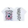 26Ss Nueva Moda de Verano Estilo High Street Camiseta Holgada de Manga Corta Lavada y Desgastada con Estampado