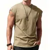 Estación Independiente 2026 estilo americano verano para hombre secado rápido manga corta versátil cuello redondo casual color liso top moderno en stock