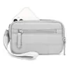 Cartera de Pulsera para Mujer Nylon Acolchado con 3 Cremalleras para Viaje Tarjeta de Crédito