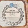 Verão Novo Estilo Artístico Estilo Chinês Fresco Contas Pedra Natural Ágata Pulseira de Contas Budistas Versátil para Meninas com uma Vibe Zen
