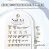 Acessórios de Unha Artística Laço de Zircônia Estilo Japonês Tendência Laço Ultra Brilhante Luxo Zircônia Pérola Diamante Decoração de Unha