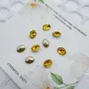 Pedras de Strass Douradas Populares para Nail Art, Decorações Douradas K9 Super Brilhantes e Luminosas com Fundo Pontiagudo para Nail Art, Acessórios DIY para Ponta dos Dedos