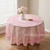Toalha de Mesa Redonda de Renda para Casa Toalha de Mesa para Mesa de Jantar Redonda Toalha de Mesa Decorativa Pano de Cobertura Pano à Prova de Poeira Tapete de Mesa de Luxo Leve