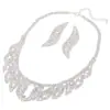 Joyería Europea y Americana Moda para Damas Accesorios para Fotografía de Bodas Rendimiento de Banquete Collar Pendientes Conjunto de Dos Piezas N349