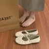 Zapatos Mary Jane con Remaches Viento Suave Primer Encuentro para Mujer 2026 Primavera Nuevos Punta Redonda Correa de Tobillo Plisada Zapatos Poco Profundos sin Cordones