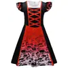 Novo Traje de Cosplay de Pesadelo de Halloween Transfronteiriço para Crianças Mais Velhas com Vestido de Mangas Voadoras