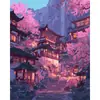 Pintura al Óleo Digital de Flor de Cerezo DIY Pintado a Mano Pintura Decorativa Escénica para Sala de Estar Popular Pintura de Compra Grupal ozon