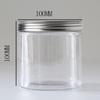 Material PET de grado alimenticio Transparente Almacenamiento de cocina Redondo Tanque sellado para té perfumado 100 Diámetro Tapa de cristal Caja vacía