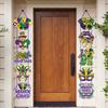 Máscara Decoración de Fiesta de Carnaval para Colgar en la Puerta Mardi Gras Decoración Colgante para el Frente de la Puerta Suministros de Decoración para las Vacaciones de Carnaval