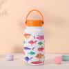 Termo portátil de 650 ml con boca ancha, gran capacidad, color intenso, para estudiantes, con impresión personalizada