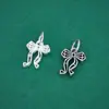 Colgante de lazo de plata pura S925 collar estilo ins charm hecho a mano DIY pulsera de cristal accesorio de decoración de cuerda trenzada plata