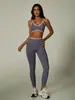 Conjunto deportivo de dos piezas teveo transfronterizo sin costuras para exteriores con bloques de color: sujetador deportivo, shorts, pantalones largos, conjunto de yoga, ropa de fitness, ropa de yoga