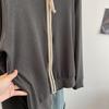 Sudadera de Terciopelo Australiano de Color en Contraste con Diseño Sensorial para Mujer Otoño e Invierno Suelta Casual Cálida con Capucha