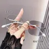 Gafas Antivioletas de Celebridad de Internet Antirradiación Sin Marco Antiazul Gafas para Miopía Protección Ocular Marco Grande Gafas Fotocromáticas