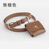 Riñonera Estilo Coreano Todo en Uno Piel Genuina Bolsa para Auriculares Montada en la Cintura para Mujeres Diseño de Nicho Riñonera Estilo Cinturón para Mujeres