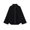Atacado de Roupas Femininas Transfronteiriças Estilo Europeu e Americano 2025 Nova Moda Elegante Atacado de Roupas Femininas Jaqueta de Zíper Mista com Lapela