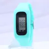 Suministro puntual pulsera podómetro electrónico silicona Reloj LED multifuncional moda deportiva podómetro reloj de regalo