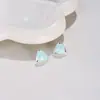 Serie de Puntos de Polka Pendientes Triangulares de Gota de Aceite de Verano, Accesorios de Oreja de Moda y Elegantes, Pendientes de Aro con Aguja de Plata de Ley 925 con un Toque de Alta Gama