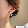 Pendientes de botón con degradado de mariposa azul, delicados pendientes de cristal 2024, nuevos y únicos pendientes exquisitos sin clips para las orejas perforadas