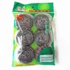 Esponjas de Aço para Uso Doméstico no Atacado, Pacote com 4/6, Bolas de Limpeza de Aço Inoxidável para Lavar Louça, Escova de Limpeza para Cozinha, Bola de Limpeza por Panela de 2 Yuan