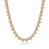 Colar Cuban Link Hip-Hop em Prata Esterlina S925 com Moissanita em Formato de Coração Moda Transfronteiriça Europeia e Americana Joias para Venda por Atacado