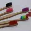 Escova de dentes de bambu para hotel, cabo estendido 19 cm, escova de dentes de bambu, cabo de bambu, madeira, saudável, proteção ambiental, escova, cerdas naturais macias
