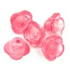Novas Contas Coloridas de Vidro Gelo-Transparente Imitação de Jade Botão de Rosa Furo Médio para Brincos Pulseira DIY Acessórios de Joias
