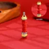 Colgante Columna de Dragón de Cinabrio Crudo, Giratorio, Arena Dorada Púrpura, Arena Imperial, Amuleto de Buena Suerte para el Año de Nacimiento, Accesorio Unisex