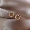 Pendientes de Plata de Alto Nivel con Diseño de Trébol de Cuatro Hojas y Piedra Brillante para Mujer Joyería de Plata 2025 Nuevo Diseño de Nicho Pendientes de Lujo Accesible Pendientes
