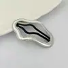 Pasador de Cuero PU Plateado, Pinza Metálica de Corazón para Flequillo, Pinza BB Simple de Imitación de Cuero, Pasador, Accesorios para el Cabello de Boutique