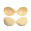 Almohadillas para Sujetador Populares Transfronterizas de Cuello Halter, Almohadillas de Silicona para Sujetador Push-Up de Copa Redonda, Sujetador Invisible con Tirantes Elevadores para Mujer