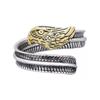 Anillo de personalidad dominante de plata tailandesa retro europeo y americano, alas de águila de plumas abiertas, anillo para hombre, venta al por mayor de fábrica