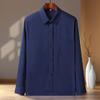 Camisas Casuales de Manga Larga para Hombres de Mediana Edad y Mayores, Primavera y Verano, Seda de Hielo, Botones, Camisas de Negocios para Mayores, Abuelo y Papá, Delgadas