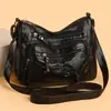 Bolso tote de textura de cuero suave para mujer, nuevo modelo 2026, simple y elegante, bolso versátil para mamá, bolso grande de hombro y cruzado para mujer