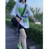 88379 Da Ai Mei Yi Yuan Verano 2026 Nueva Camiseta Suelta con Estampado de Cuello Redondo Moda y Adelgazante, Elegante y Moderna