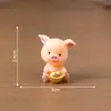Fortuna porco DIY carnudo micro paisagem bolo carro pequenos enfeites porco cartoon pingente porco resina artesanato