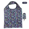 Stock Nuevo Bolso de Compras Plegable de Poliéster Bolso de Compras Creativo Conveniente Ligero Ecológico Bolso de Almacenamiento Portátil Estampado