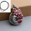 Colorido fênix S999 prata pura vintage feminino prata esterlina pingente suéter corrente pingente longo colar artístico jóias de prata produtos genuínos