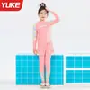 Traje de Baño Infantil para Niñas 2026 Nuevo Estilo Dos Piezas Manga Larga Pantalón Largo Protección Solar Secado Rápido Conjunto para Niños Mayores Elegante y Dulce