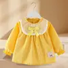 Bata de Bebé Otoño e Invierno Ropa Exterior para Mujer Falda de Princesa Babero para Comer Impermeable y Anti-Suciedad Ropa al Revés para Niños Delantales para Bebé