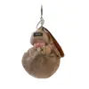 Lindo Colgante Llavero Bola de Pelo de Zorro, Encanto Creativo Personalizado de Peluche de Muñeca Durmiente de Gama Alta para Bolso, Pequeño Regalo