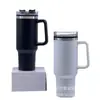 ¡Taza de coche portátil transfronteriza de 40 oz con interior de plástico y asa exterior de acero, taza de agua con hielo creativa grande para coche europea y americana!
