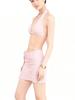 [3 Colores] Nuevo Traje de Baño para Mujer de Vacaciones Traje de Baño Dividido Rosa de Playa Bikini de Tres Piezas con Falda