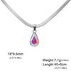 Collar con colgante de gota de agua de cristal de color Gixiang, collar de cadena de serpiente de acero inoxidable, collar de moda para mujer, joyería de regalo