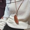 Nuevo Estilo Estilo Simple Accesorios de Moda Mini Bolsa Colgante de Cuello con Exquisito Sentido del Diseño Bolsa Semicircular Bolsa Collar para Llaves
